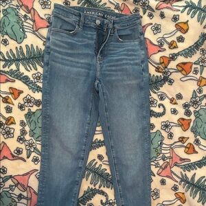 Medium wash super high rise jegging